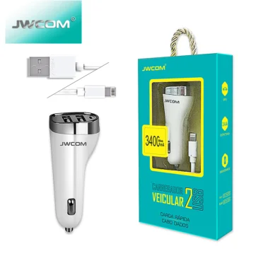 Carregador Veicular duplo usb + Cabo dados C52+ IP